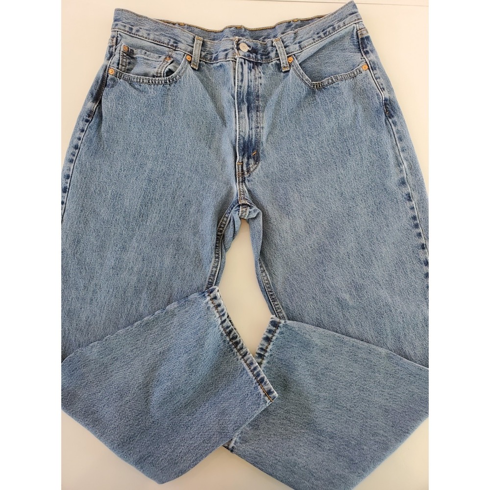 Levis 550‎ Relaxed Fit Tapered Leg Blue Denim Jeans Mens 38x30 Medium Wash
